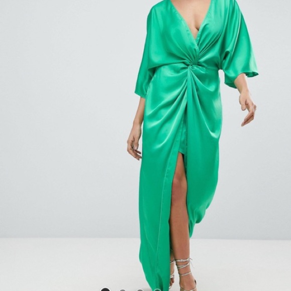 ASOS Twist Front Kimono Maxi Dress